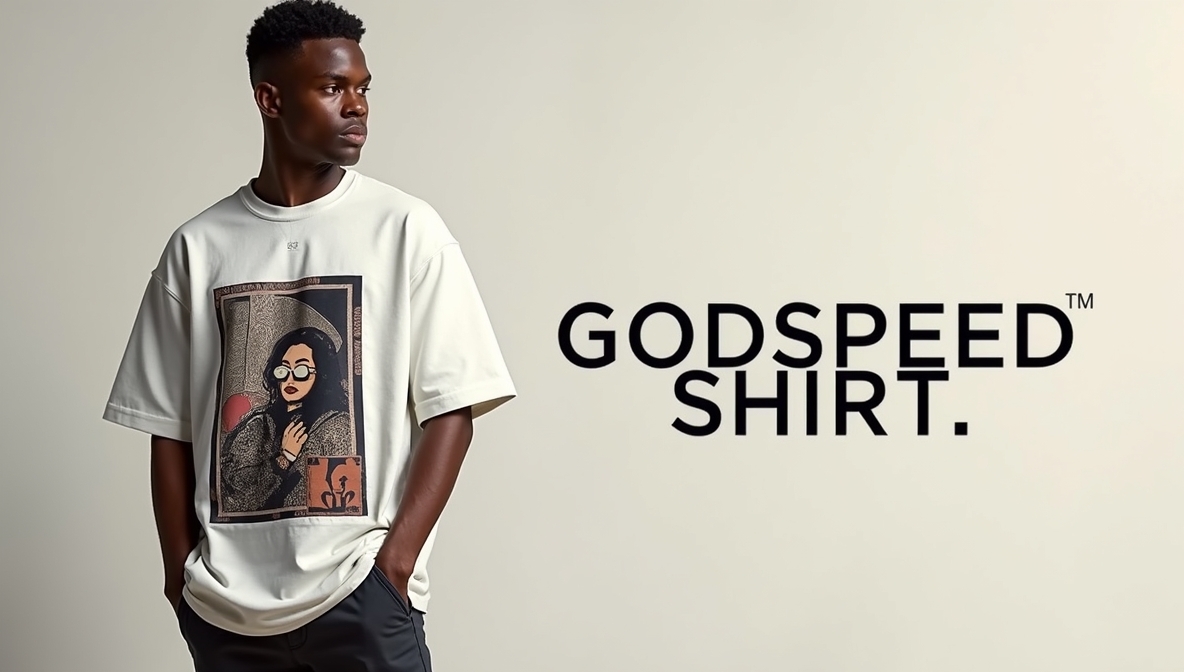 Godspeed New York streetwear banner with moto aesthetic